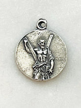 Load image into Gallery viewer, Saint Andrew Sterling Silver Medal - Antique Reproduction

