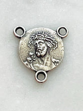 Load image into Gallery viewer, Ecce Homo Crown of Thorns Rosary Centerpiece - Sterling Silver - Antique Reproduction CeCeAgnes Rosary Parts
