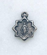 Load image into Gallery viewer, Tiny Miraculous Medal - Sterling Silver  - Antique Reproduction 1201 CeCeAgnes Rosary Parts
