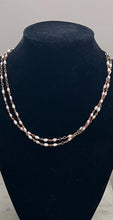 Load image into Gallery viewer, Wearable Rosary - Necklace - Bracelet – Pink &amp; White Seed Pearls, Solid Bronze
