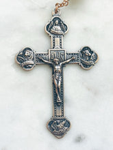 Load image into Gallery viewer, Evangelist Rosary: Aquamarine , Moonstone &amp; Bronze Single Decade Tenner
