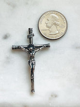 Load image into Gallery viewer, Spanish Crucifix Pendant - Sterling Silver - Antique Reproduction CeCeAgnes Rosary Parts
