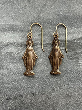 Load image into Gallery viewer, Blessed Virgin Mary Bronze Earrings
