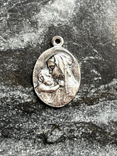 Load image into Gallery viewer, Botticelli Madonna and Child Medal - Sterling Silver  - Antique Reproduction CeCeAgnes Rosary Parts
