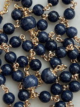 Load image into Gallery viewer, Exquisite 14K Gold Rosary - Sapphire - Spiritual Gift
