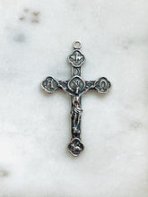 Load image into Gallery viewer, Sacraments Crucifix Pendant - Sterling Silver - Antique Reproduction CeCeAgnes Rosary Parts
