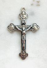 Load image into Gallery viewer, Evangelist Crucifix Pendant - Sterling Silver - Antique Reproduction CeCeAgnes Rosary Parts
