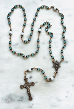 Load image into Gallery viewer, Heirloom Crystal and Bronze Rosary - Pacific Opal
