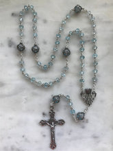 Load image into Gallery viewer, Blue Topaz Rosary - Argentium and Sterling Silver - Marion Auspice
