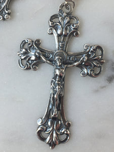 Sterling Pocket Rosary - Our Lady of Fatima Tenner - Freshwater Pearl - Beautiful Crucifix - One Single Decade Rosary