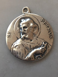 Saint Peter and Saint Paul Medal - Sterling Silver - Antique Reproduction