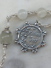 Load image into Gallery viewer, Our Lady of Fatima Tenner - Moonstone Gemstone Rosary - Argentium and Sterling Silver - Single Decade Rosary
