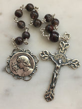 Load image into Gallery viewer, Joan of Arc Rosary Tenner - Auralite Gemstone Rosary - Argentium and Sterling Silver - Single Decade Rosary CeCeAgnes
