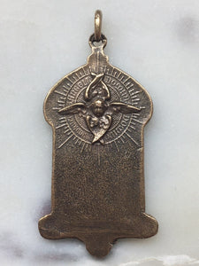 Medal - Guardian Angel - Bronze or Sterling Silver - Antique Reproduction 1549