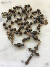 Load image into Gallery viewer, Bronzite Rosary - Bronze Medals - Pardon Crucifix
