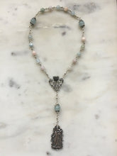 Load image into Gallery viewer, Little Crown of Mary Chaplet - Sterling Silver - Morganite - Chaplet of the Immaculate Conception
