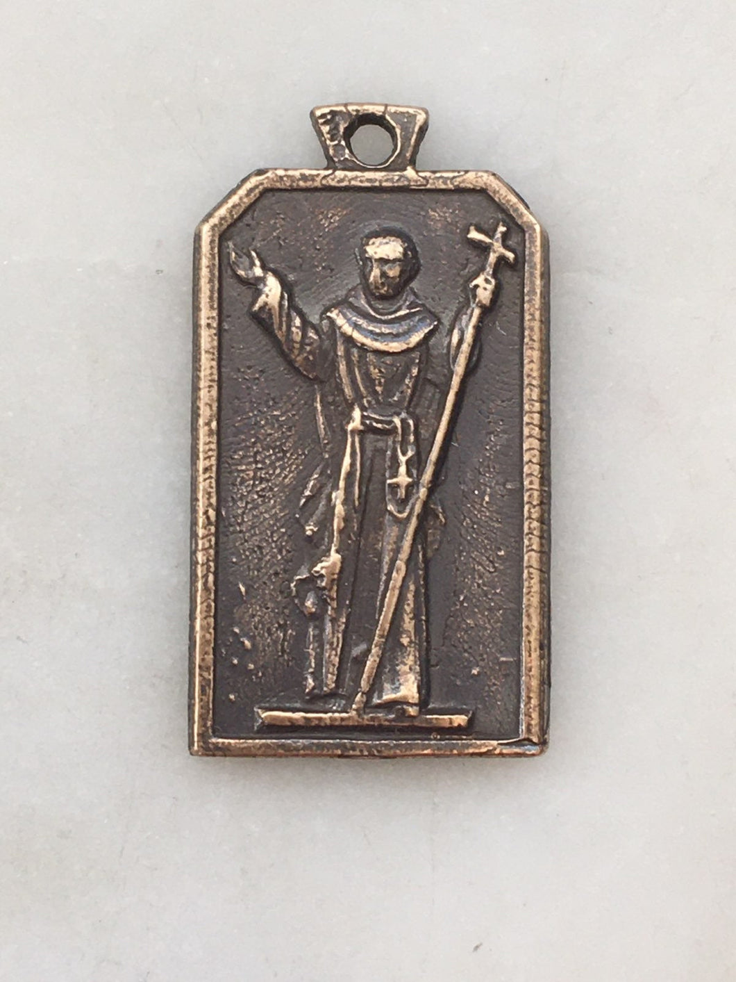 Medal - Saint Junipero Serra - Bronze or Sterling Silver - Antique Reproduction 1543