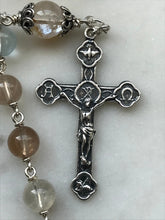 Load image into Gallery viewer, Saint Raphael Pocket Rosary - Topaz and Silver - Single Decade Tenner - Sterling Silver
