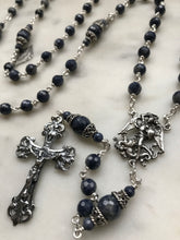 Load image into Gallery viewer, Brilliant Sapphire Gemstone Rosary - Sterling Silver
