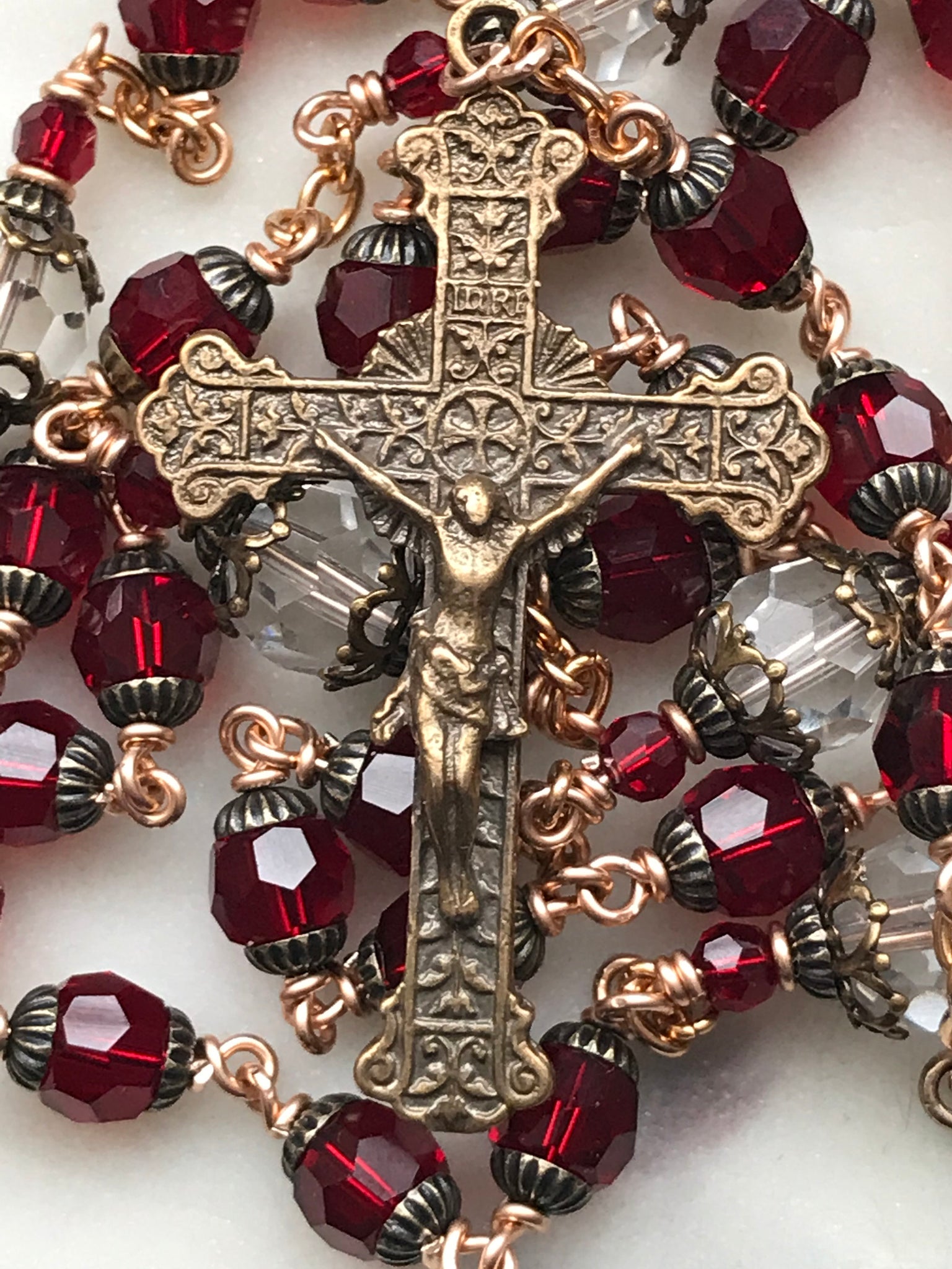 CHAPLET OF THE HOLY FACE - CROSS BEADS