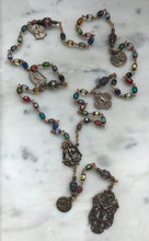 Load image into Gallery viewer, Holy Angels Crystal Bronze Rosary - Stained Glass Window Rosary
