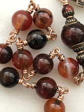 Load image into Gallery viewer, Saint Lawrence Single Decade Rosary - Sardonyx and Bronze - Spanish Tenner CeCeAgnes
