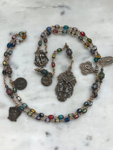 Load image into Gallery viewer, Holy Angels Crystal Bronze Rosary - Stained Glass Window Rosary
