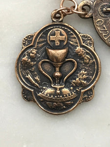 Saint Lawrence Single Decade Rosary - Sardonyx and Bronze - Spanish Tenner CeCeAgnes