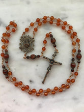 Load image into Gallery viewer, Carnelian and Bronze Rosary - Sacred Heart - Spanish Crucifix CeCeAgnes
