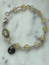 Load image into Gallery viewer, Citrine Rosary Bracelet - All Sterling - Wire-wrapped CeCeAgnes
