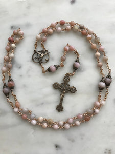 Holy Spirit Heirloom Rosary - Opals and Bronze CeCeAgnes