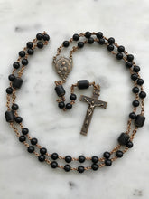 Load image into Gallery viewer, Saint Joan of Arc Rosary - Ebony Wood and Bronze

