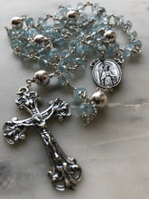 Load image into Gallery viewer, Blue Topaz Rosary - Sterling Silver CeCeAgnes
