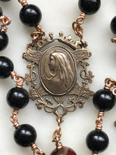Load image into Gallery viewer, Large Black Onyx Rosary - Bronze Medals CeCeAgnes
