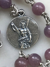 Load image into Gallery viewer, Saint Andrew Chaplet - Ruby Gemstones - Roses Crucifix - Sterling Silver - Christmas Novena CeCeAgnes
