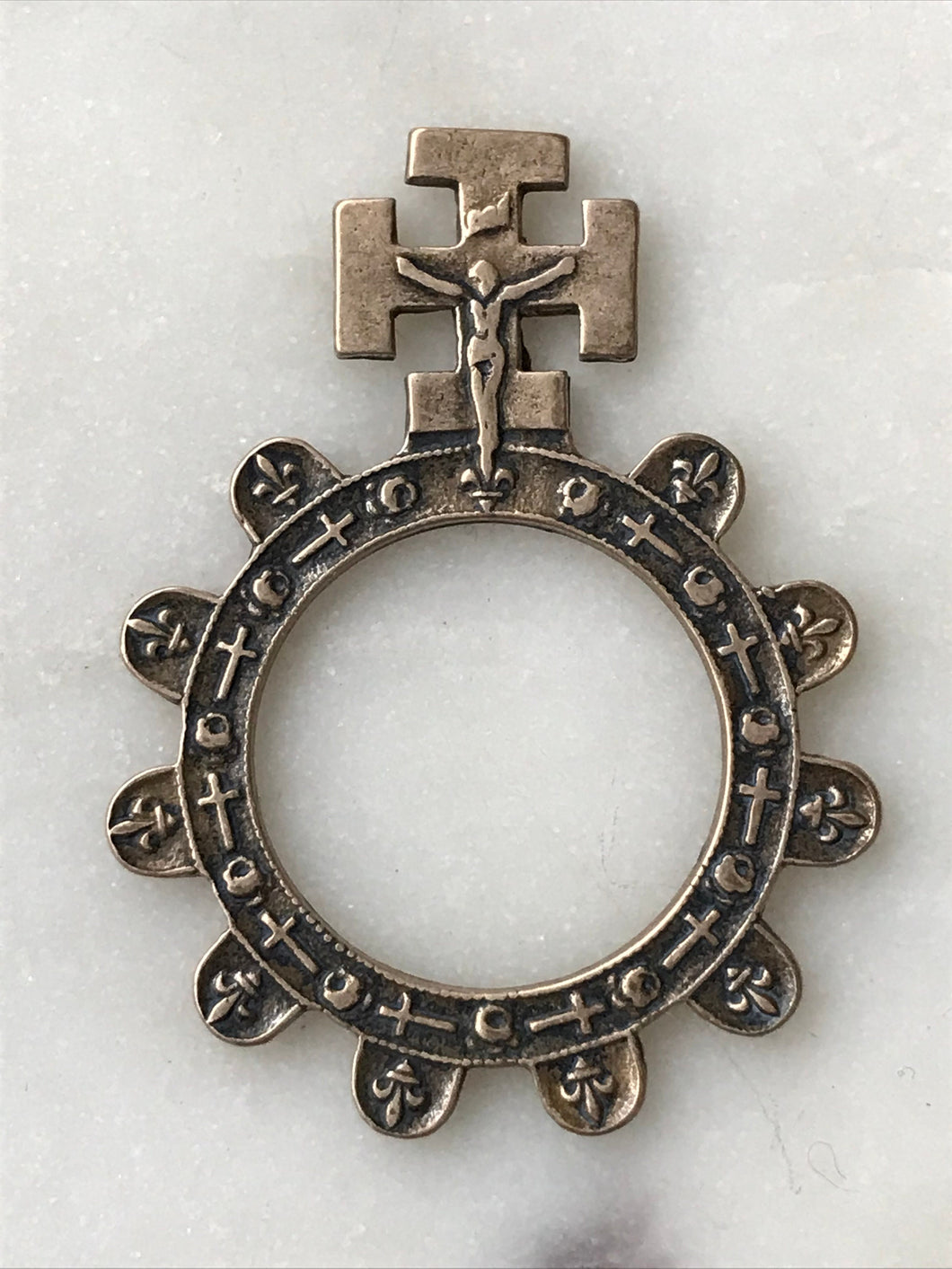Finger Rosary - Bronze Replica of Antique Medal CeCeAgnes