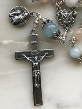 Load image into Gallery viewer, Saint Anne Chaplet - Grandmother&#39;s Chaplet - Sterling Silver, Morganite Rosary CeCeAgnes
