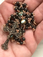 Load image into Gallery viewer, Tiny Rosary - Turquoise and Hematite - Bronze CeCeAgnes
