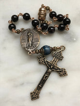 Load image into Gallery viewer, Stella Maris Auto Rosary - Garnet and Bronze - One Decade Rosary - Car Rosary CeCeAgnes
