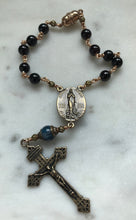 Load image into Gallery viewer, Stella Maris Auto Rosary - Garnet and Bronze - One Decade Rosary - Car Rosary CeCeAgnes

