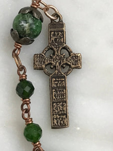 Tiny Saint Patrick Rosary - Celtic - Irish - Single Decade Rosary CeCeAgnes